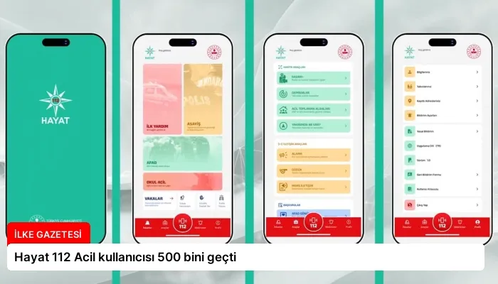 Hayat 112 Acil kullanıcısı 500 bini geçti