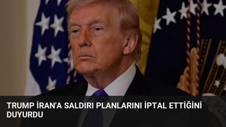 Trump İran’a Saldırı Planlarını İptal Ettiğini Duyurdu