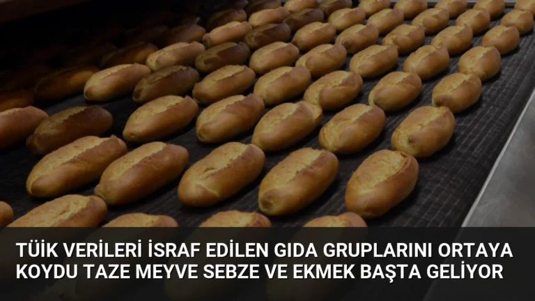 TÜİK Verileri İsraf Edilen Gıda Gruplarını Ortaya Koydu Taze Meyve Sebze ve Ekmek Başta Geliyor