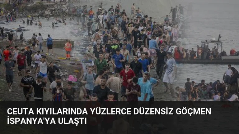 Ceuta Kıyılarında Yüzlerce Düzensiz Göçmen İspanya’ya Ulaştı