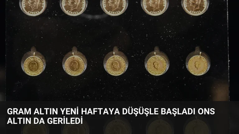 Gram Altın Yeni Haftaya Düşüşle Başladı Ons Altın Da Geriledi