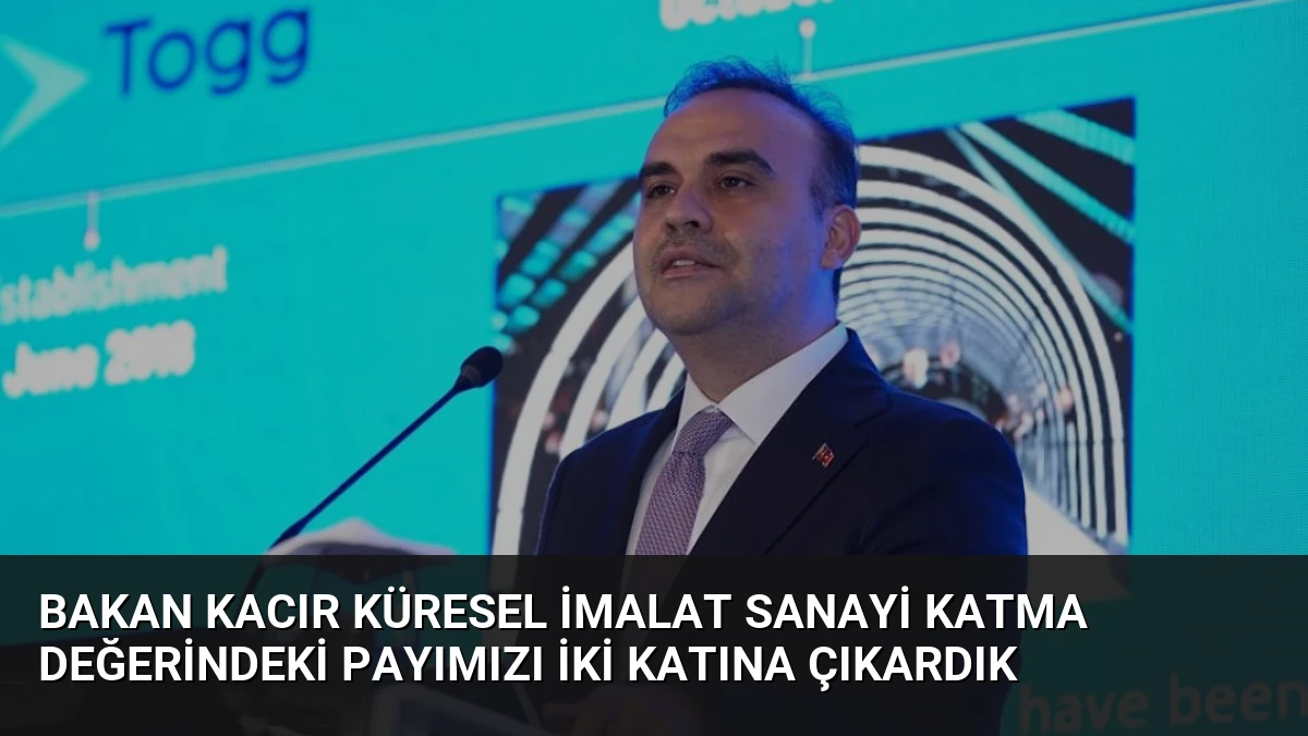 Bakan Kacır Küresel İmalat Sanayi Katma Değerindeki Payımızı İki Katına Çıkardık